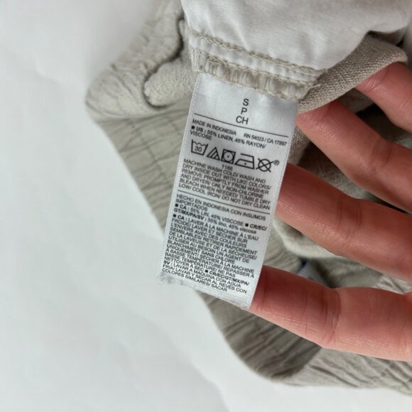 Old Navy Flax Linen Blend High Rise Wide Leg Pant S - Picture 5 of 7